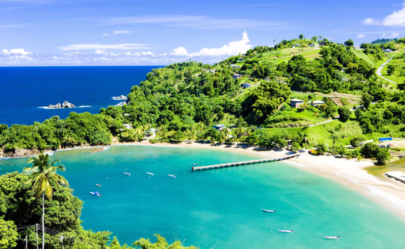 Wunderschöne Parlatuvier Bay auf Trinidad und Tobago