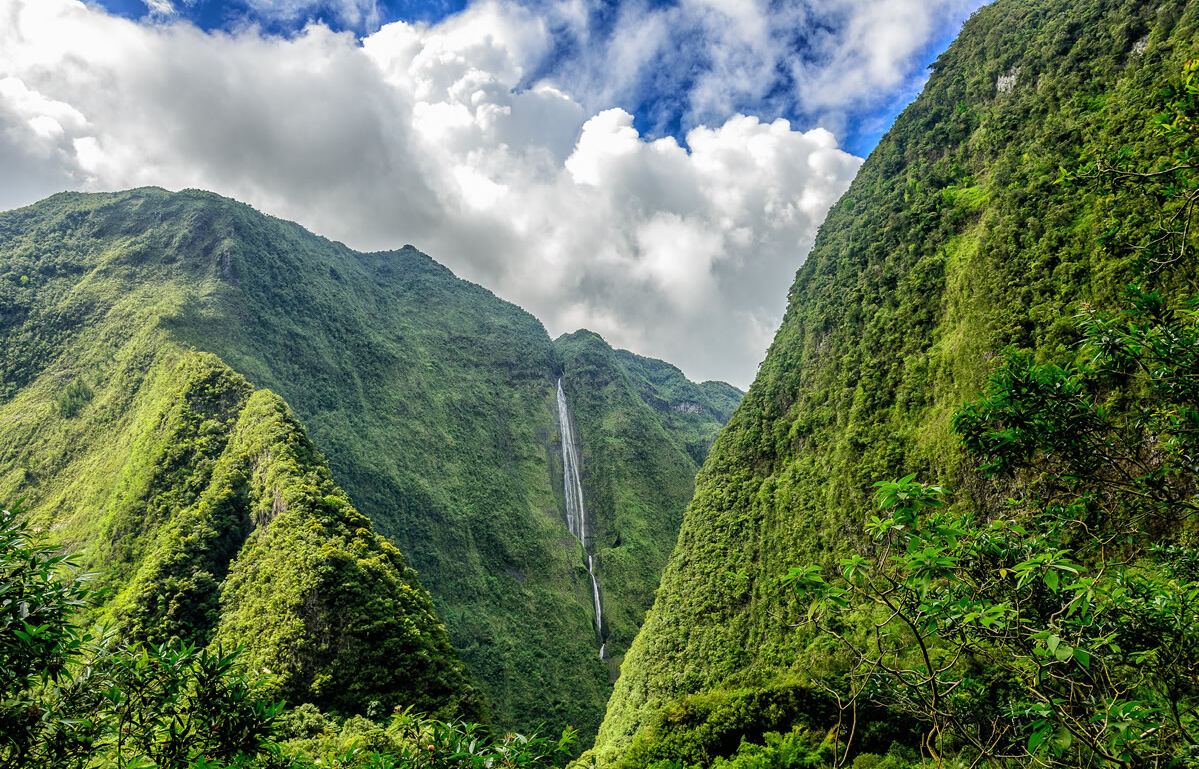 Wasserfall im Cirque de Salazie auf der Insel La Réunion