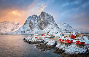 Fischerdorf Hamnoy auf Lofoten in Norwegen