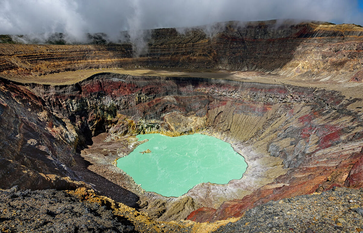 Laguna Ilamatepec im aktiven Vulkan Santa Ana in El Salvador