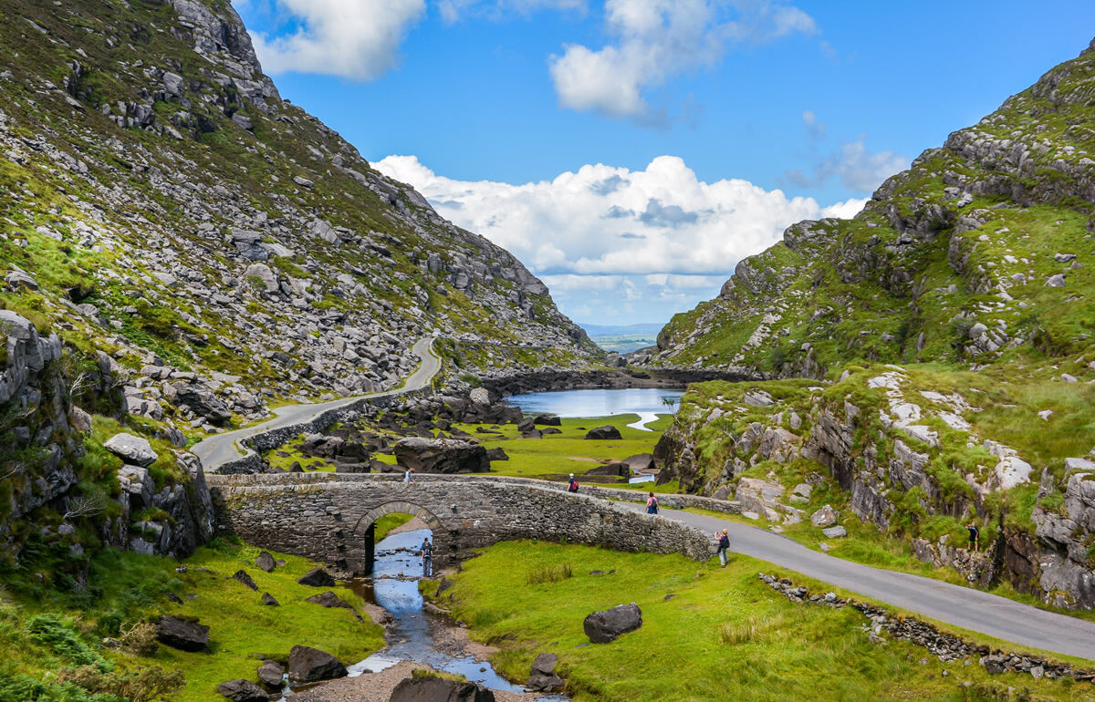 Dunloe-Schlucht in der Grafschaft Kerry in Irland