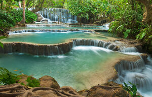 Kuang Si Wasserfall bei Luang Prabang in Laos