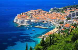 Panorama der Altstadt von Dubrovnik in Kroatien