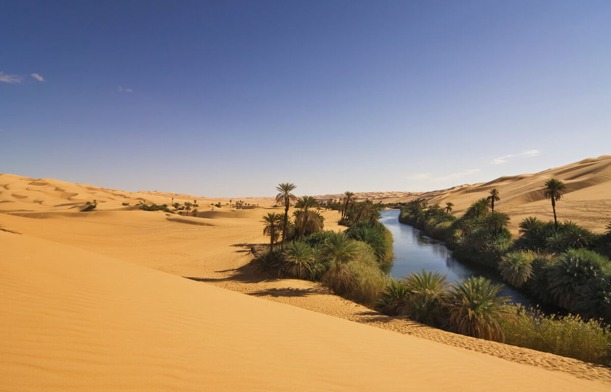 Um el Ma See in der Sahara (Libyen)