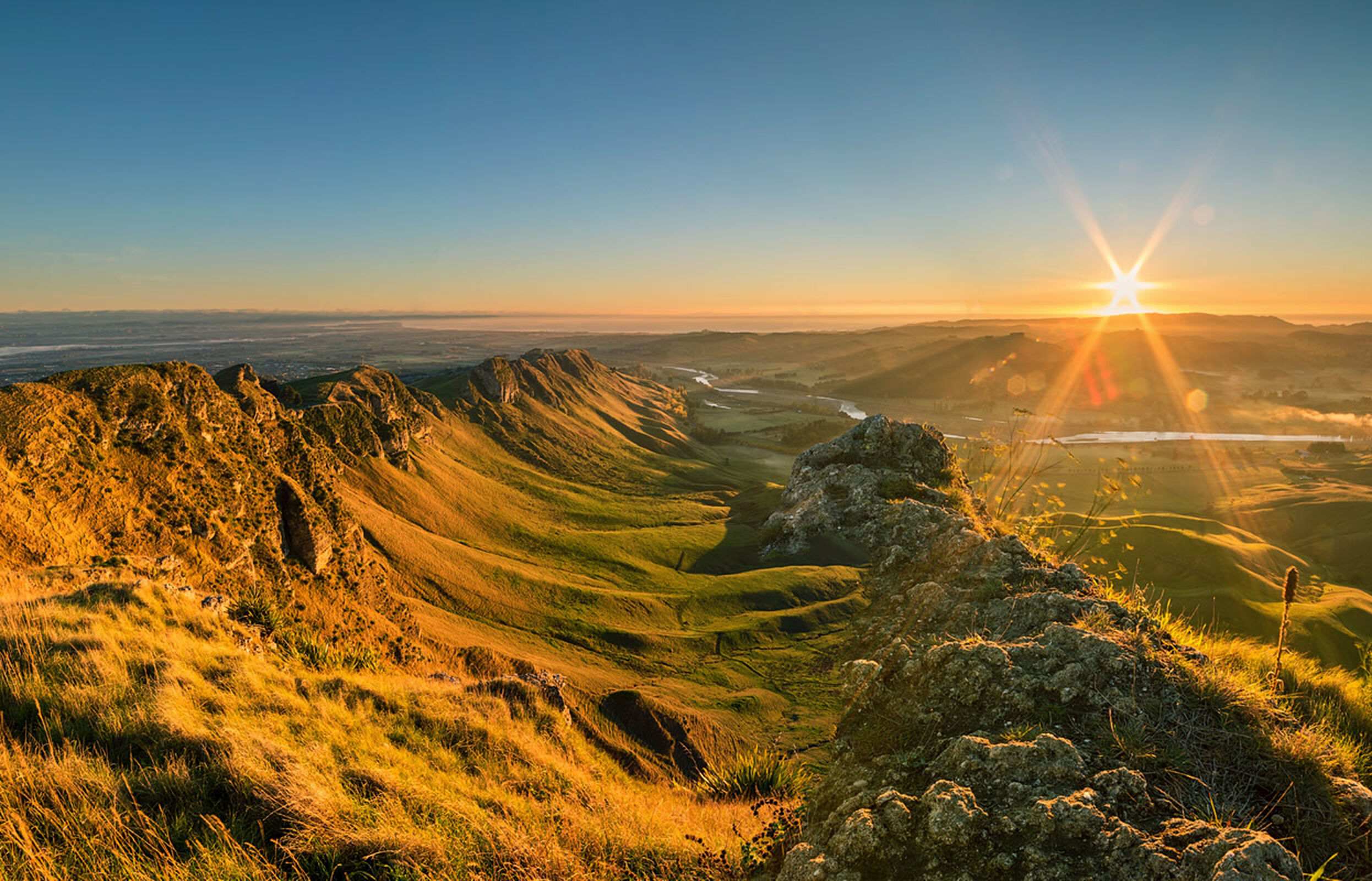 Blick vom Gipfel des Te Mata in Neuseeland