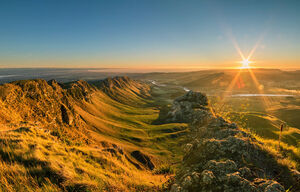 Blick vom Gipfel des Te Mata in Neuseeland