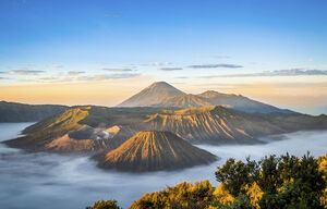 Sonnenaufgang am Mount Bromo in Indonesien