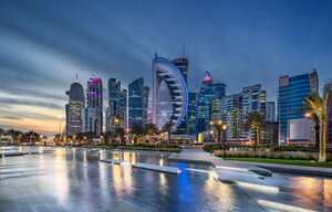Ufer an der westlichen Bucht von Doha in Katar