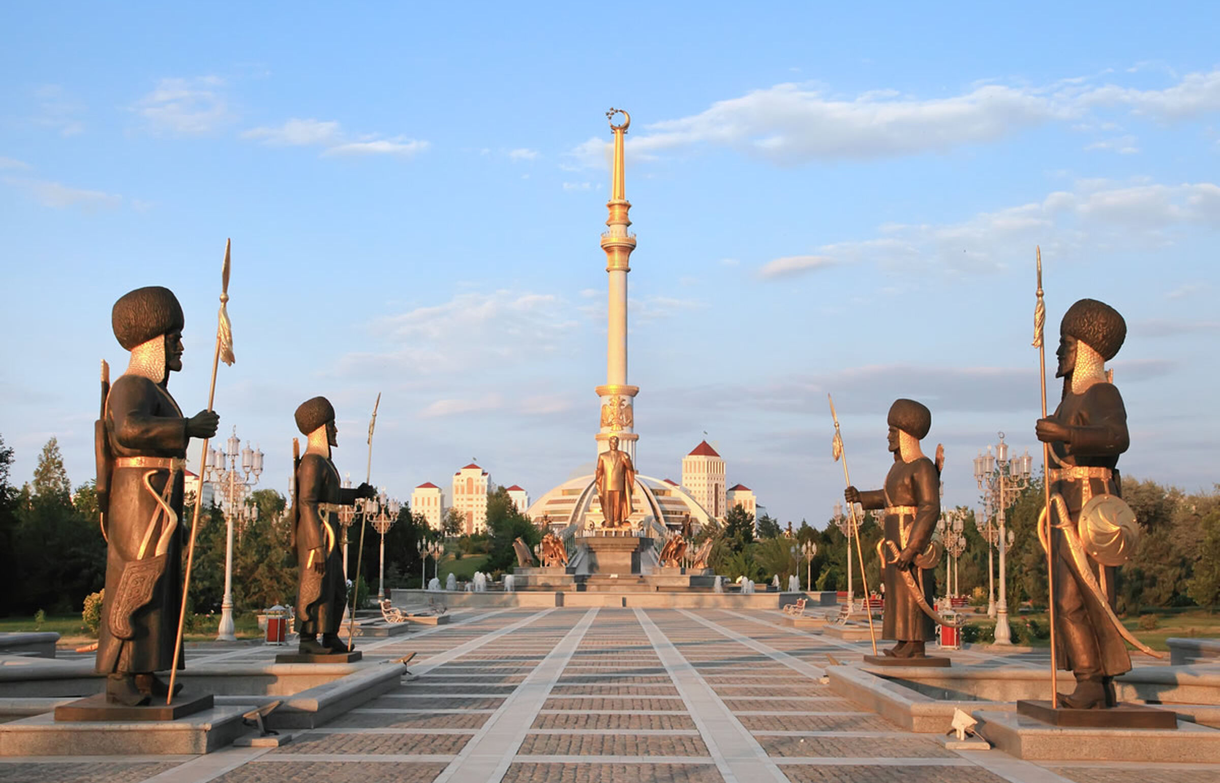 Independence Monument in Ashgabat in Turkmenistan
