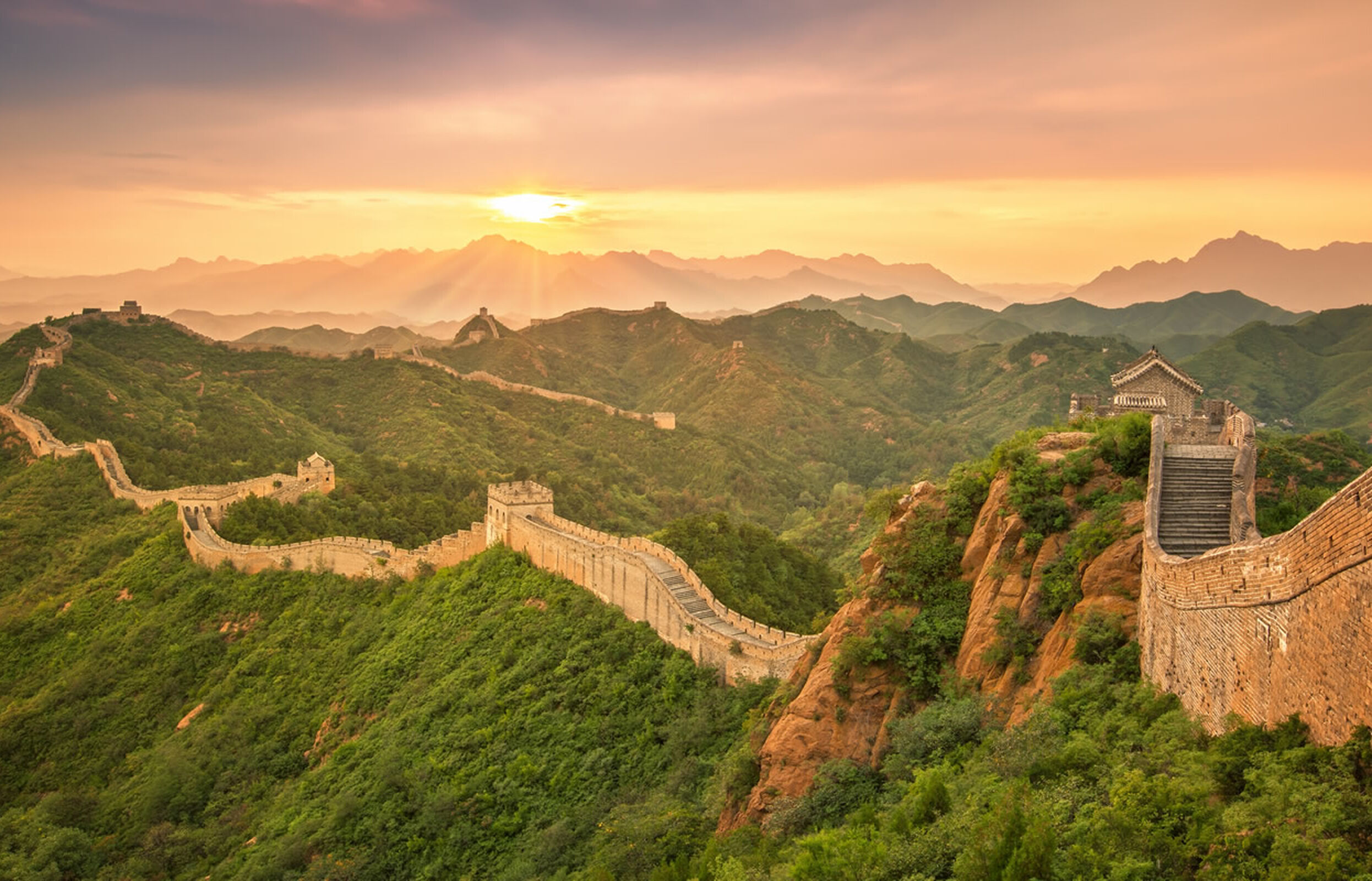 Sonnenuntergang an der Chinesische Mauer