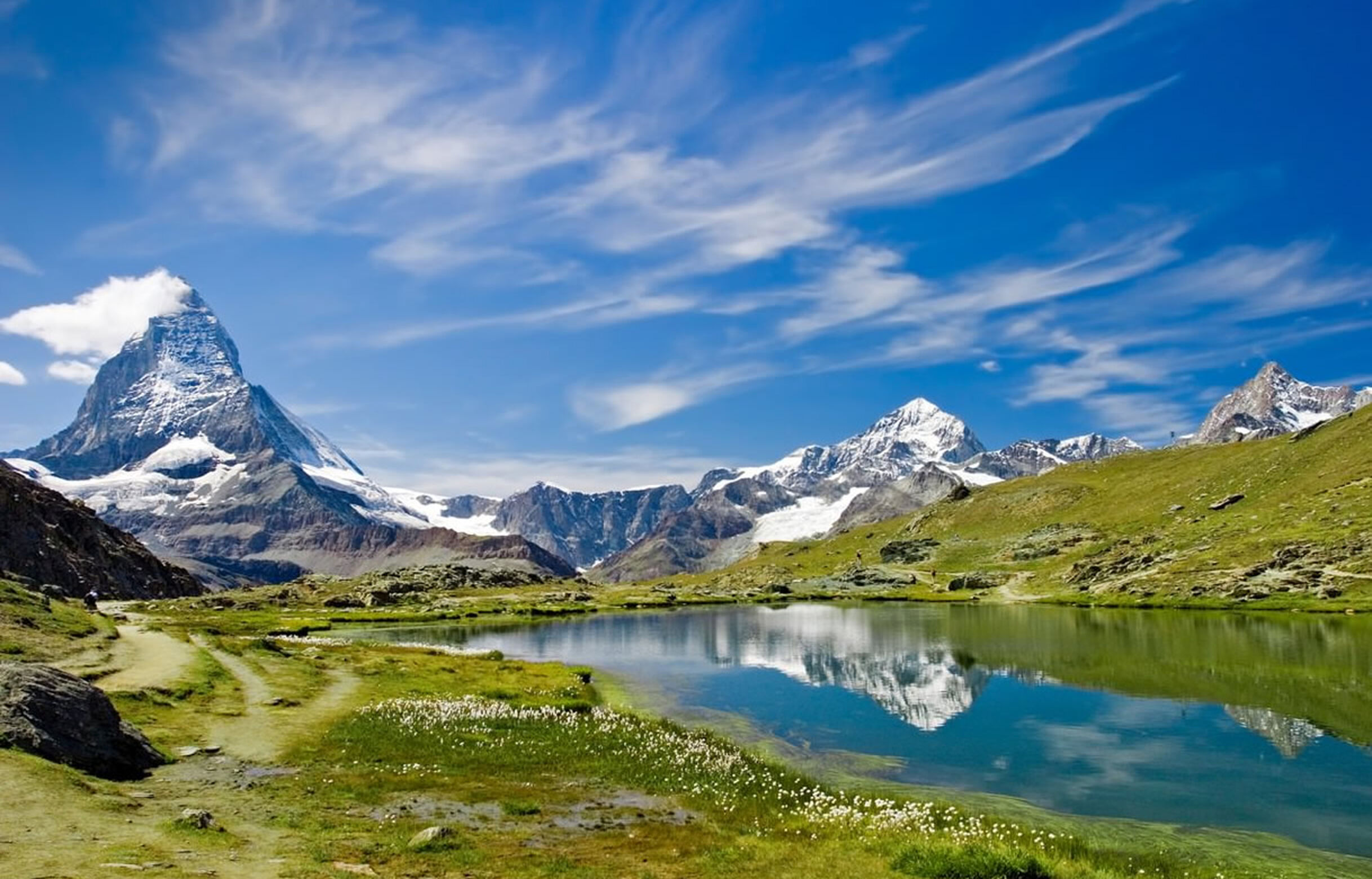 Riffelsee am Matterhorn in der Schweiz