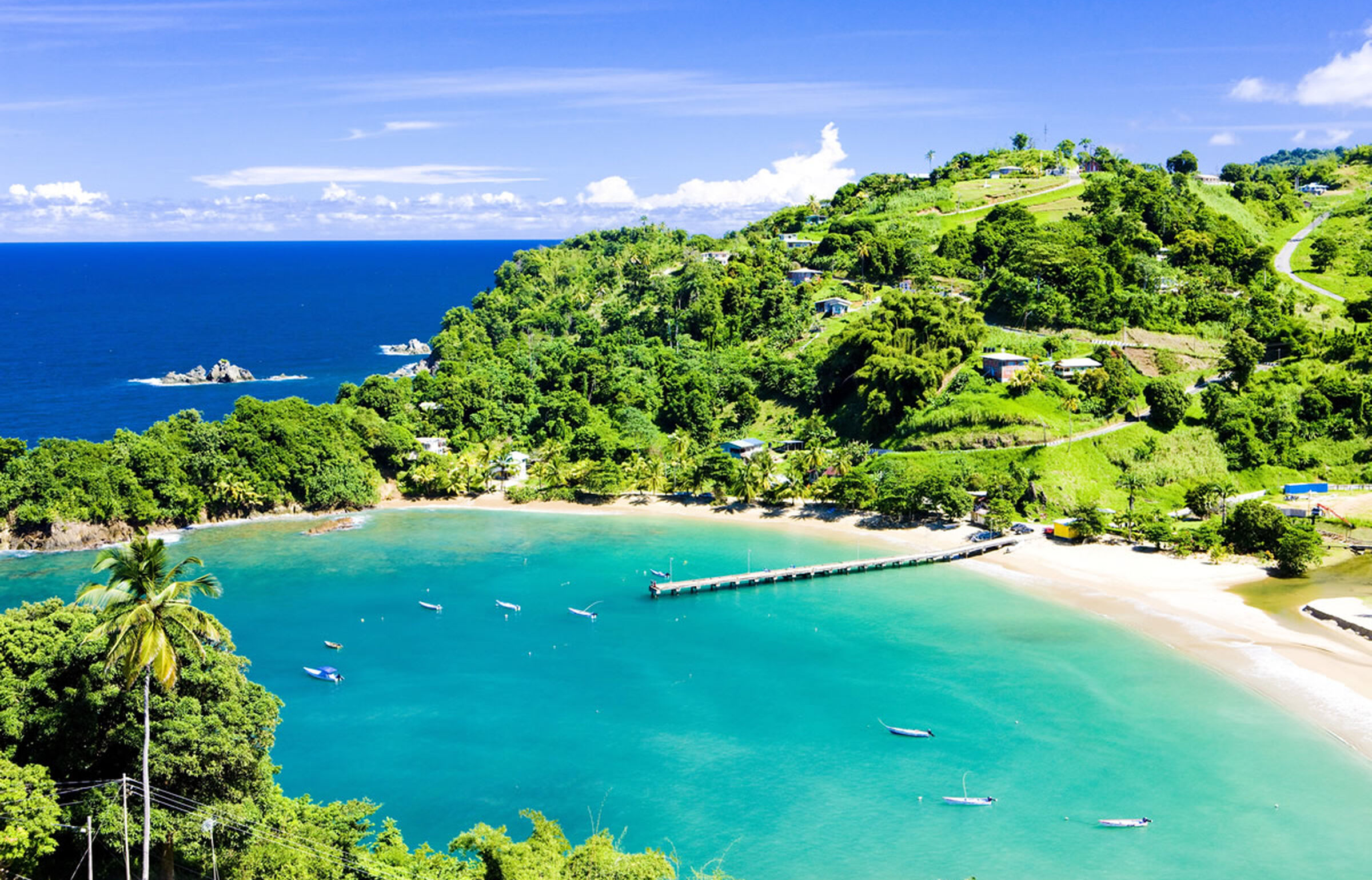 Wunderschöne Parlatuvier Bay auf Trinidad und Tobago