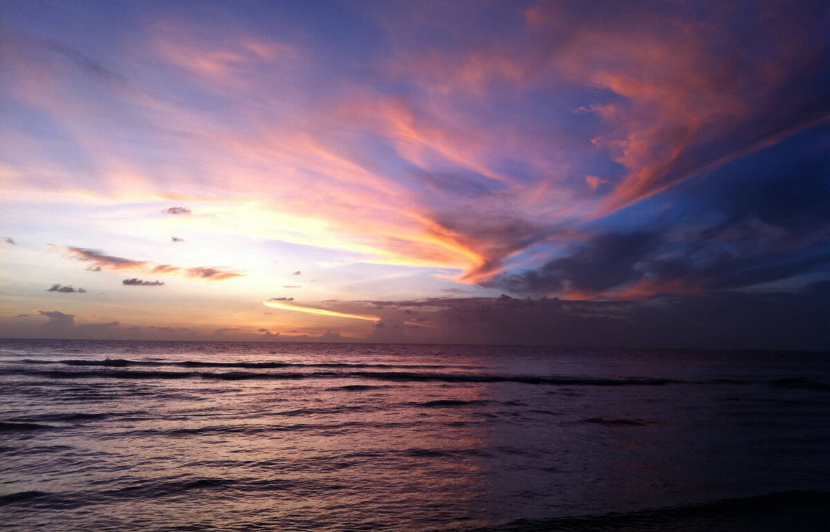 Sonnenuntergang auf der Insel Nauru