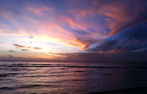 Sonnenuntergang auf der Insel Nauru