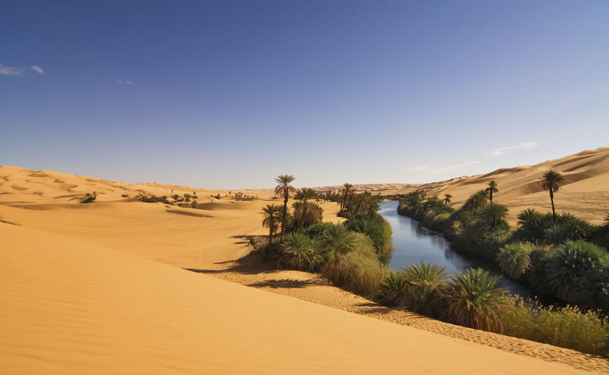 Um el Ma See in der Sahara (Libyen)