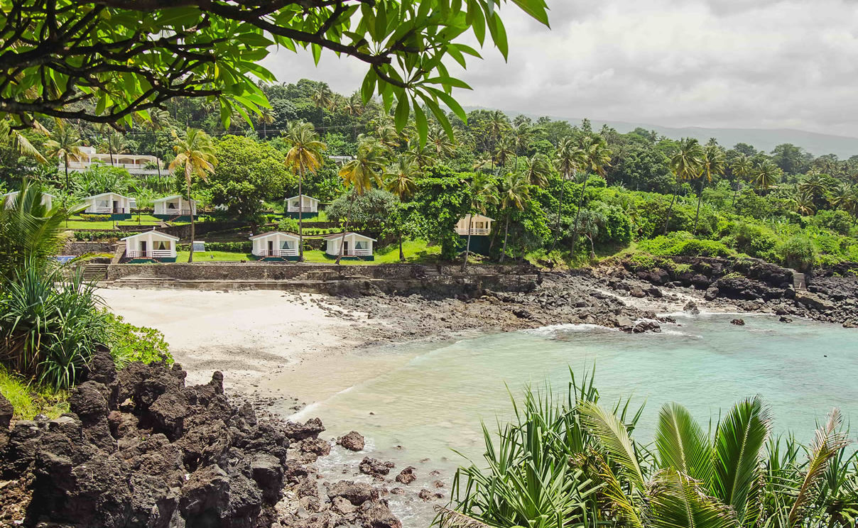 Schöne Bucht in Moroni auf den Komoren