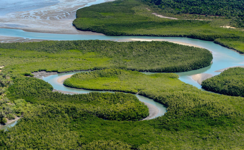 Fluss im UNESCO-Biosphärenreservat Bissagos-Archipel in Guinea-Bissau