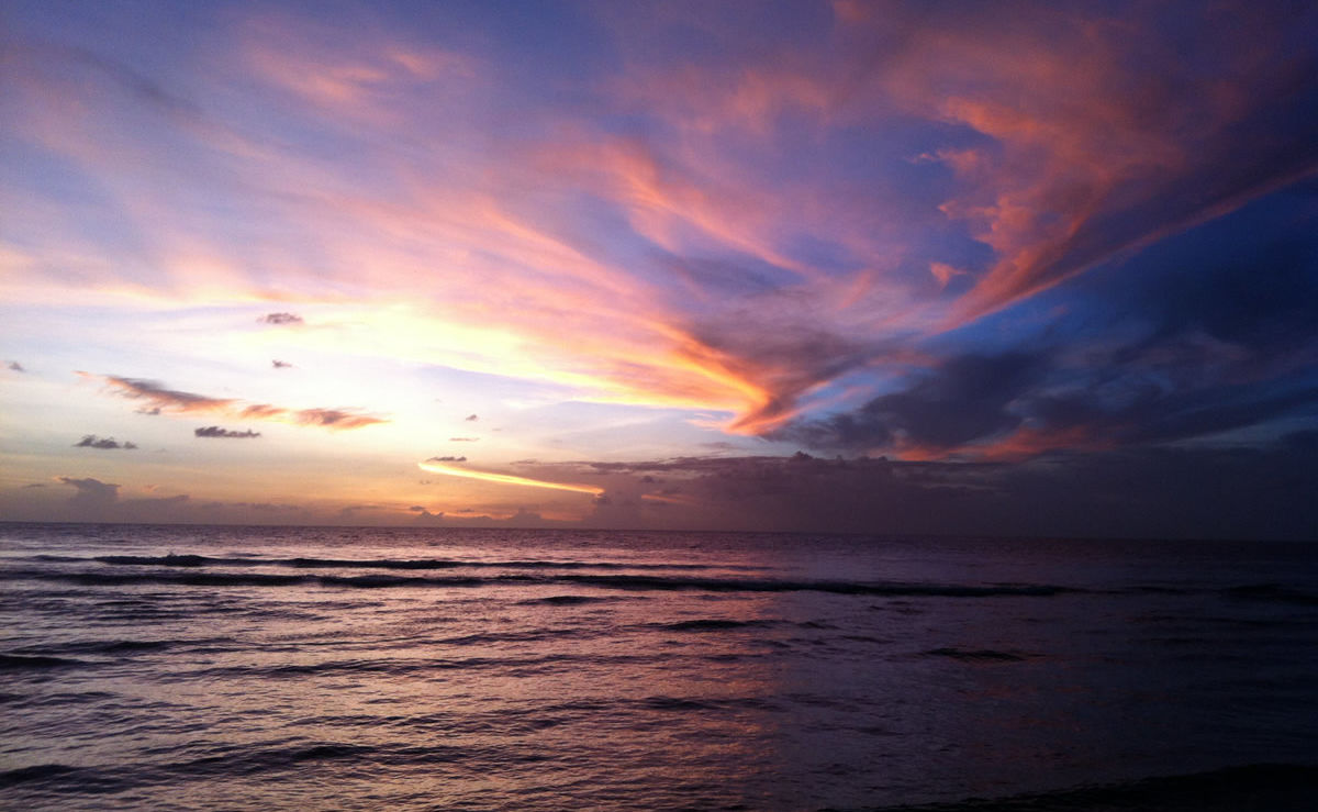 Sonnenuntergang auf der Insel Nauru